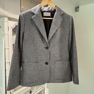 Everlane Wool Academy Blazer - Gray and Black Check Sz 10